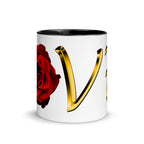 Valentine's day gift for Her LOVE Red Rose Mug with Color Inside ZKoriginal