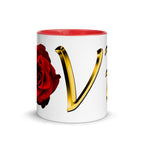 Valentine's day gift for Her LOVE Red Rose Mug with Color Inside ZKoriginal