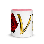 Valentine's day gift for Her LOVE Red Rose Mug with Color Inside ZKoriginal