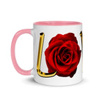 Valentine's day gift for Her LOVE Red Rose Mug with Color Inside ZKoriginal