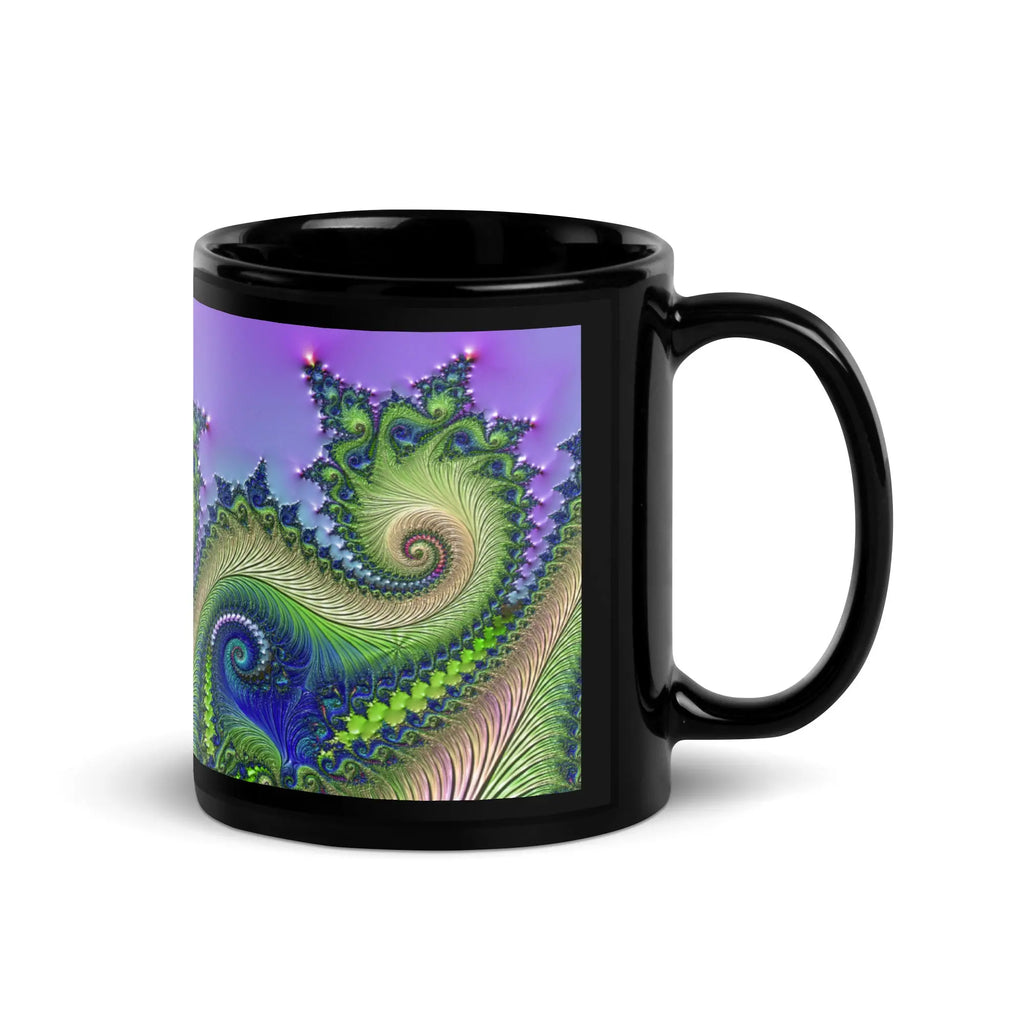 "Wild Waves" Black Glossy Mug ZKoriginal