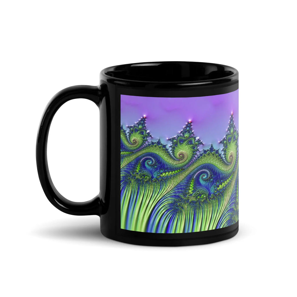 "Wild Waves" Black Glossy Mug ZKoriginal