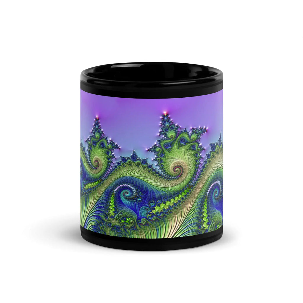 "Wild Waves" Black Glossy Mug ZKoriginal