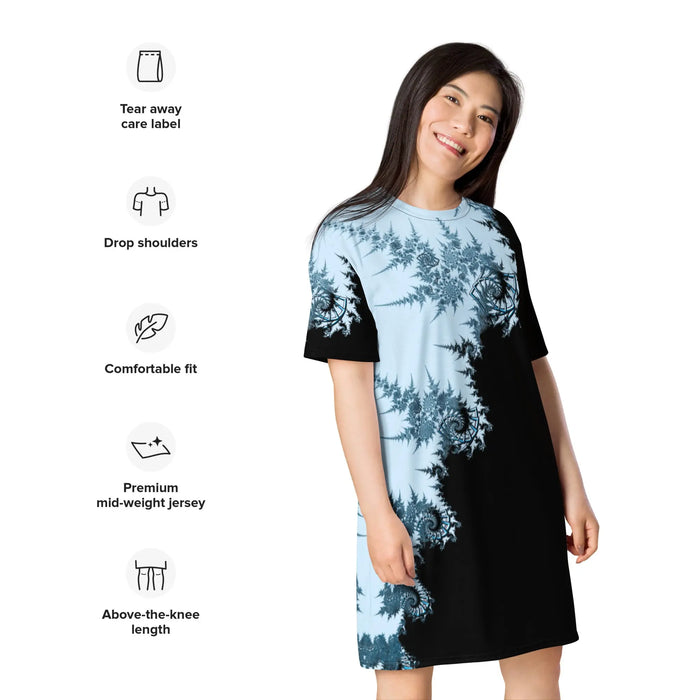 "Ying and Yang Topological Rose" Collection - T-Shirt Dress ZKoriginal