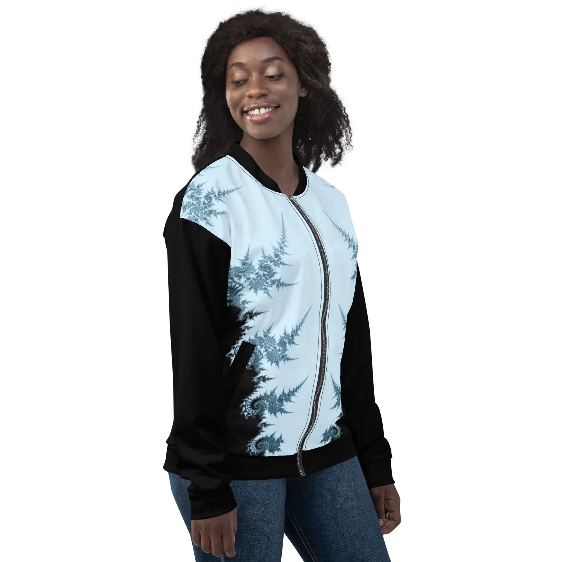 "Ying and Yang Topological Rose" Collection - Unisex Bomber Jacket ZKoriginal