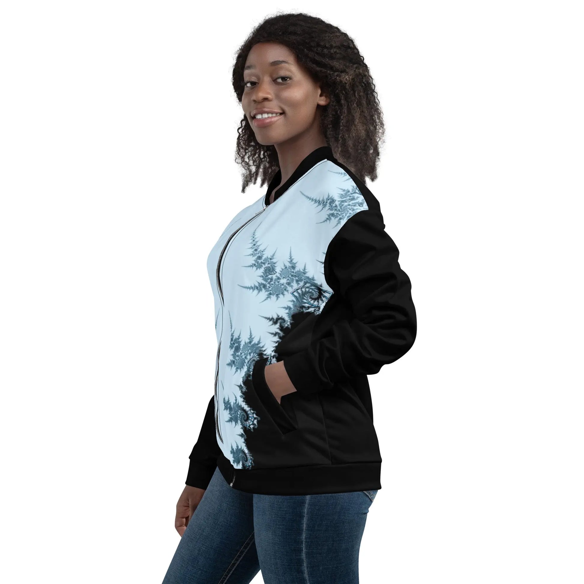 "Ying and Yang Topological Rose" Collection - Unisex Bomber Jacket ZKoriginal