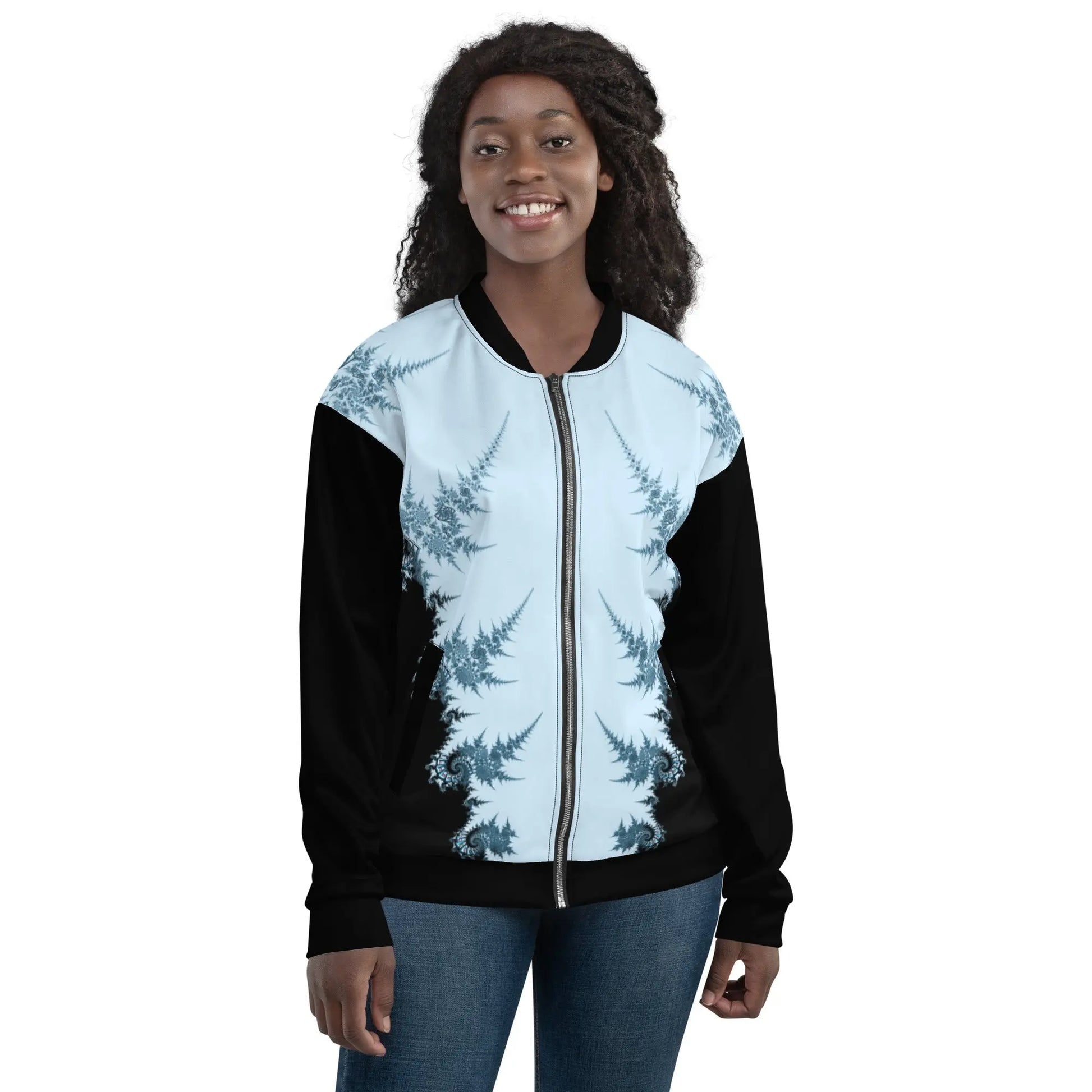 "Ying and Yang Topological Rose" Collection - Unisex Bomber Jacket ZKoriginal
