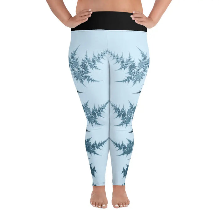 "Ying and Yang Topological Rose" Collection - All-Over Print Plus Size Leggings ZKoriginal