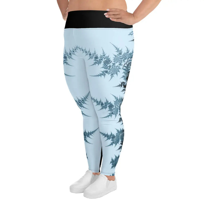 "Ying and Yang Topological Rose" Collection - All-Over Print Plus Size Leggings ZKoriginal