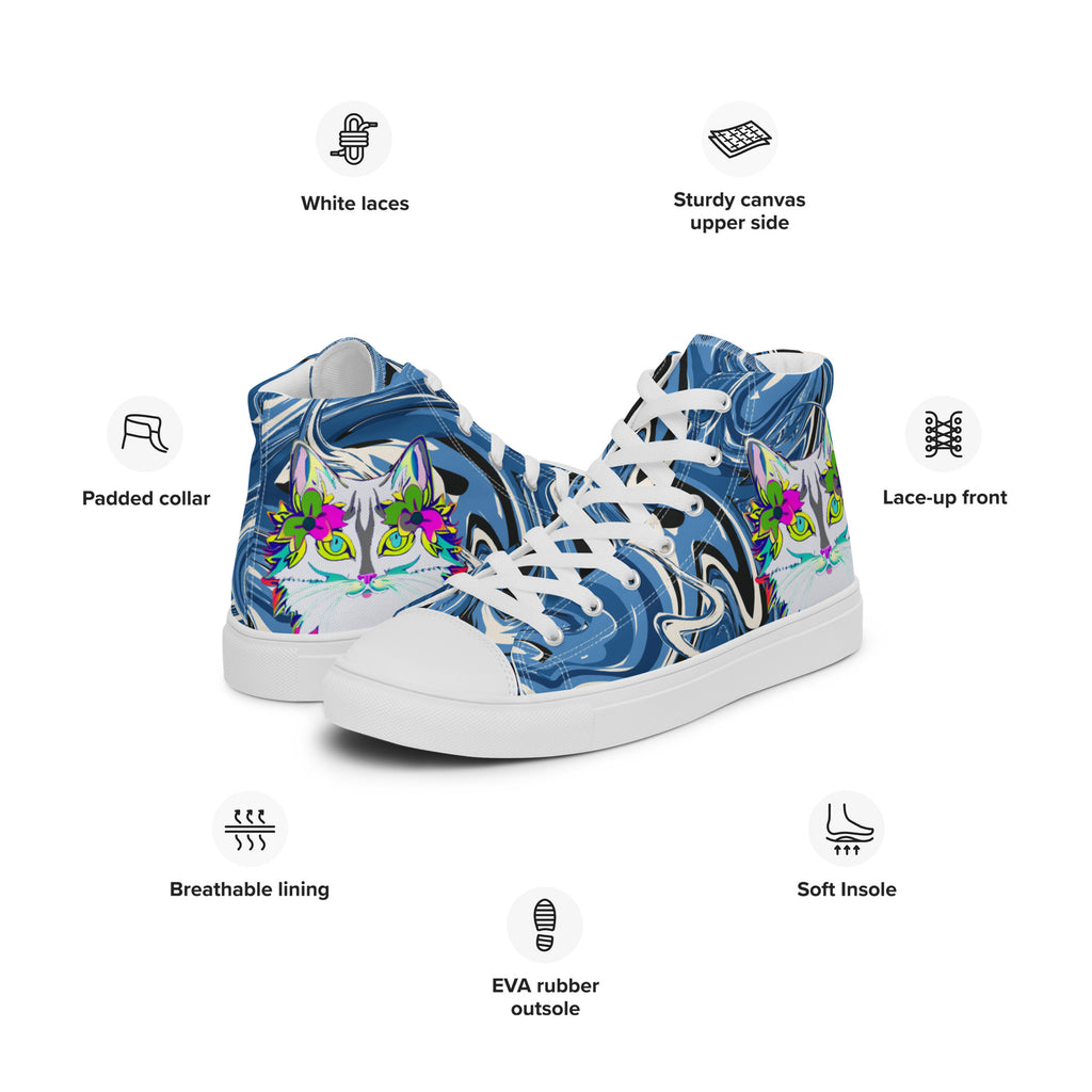 "Sonya My Beautiful Cat" Collection - Women’s High Top Canvas Shoes ZKoriginal